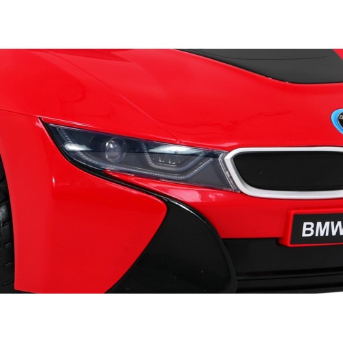 BMW I8 Lift Auto Baterie ovládaná červeně + Dálkové ovládání + Pomalý start + 3 bodové pruhy + MP3 USB + LED