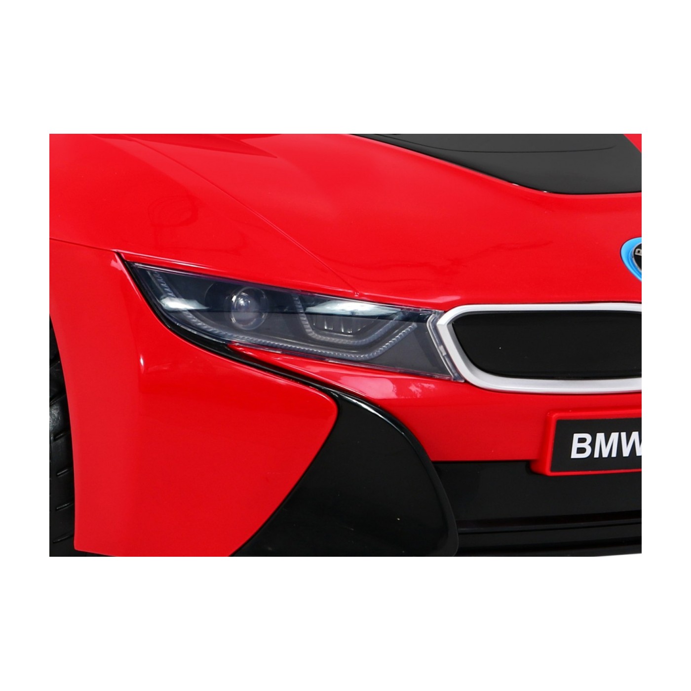 BMW I8 Lift Auto Baterie ovládaná červeně + Dálkové ovládání + Pomalý start + 3 bodové pruhy + MP3 USB + LED