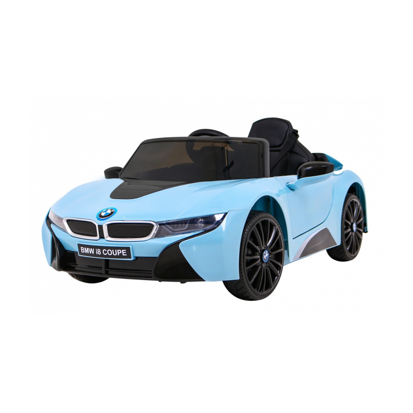 BMW I8 Lift Auto Baterie ovládaná modře + Dálkové ovládání + Pomalý start + 3 bodové pruhy + MP3 USB + LED