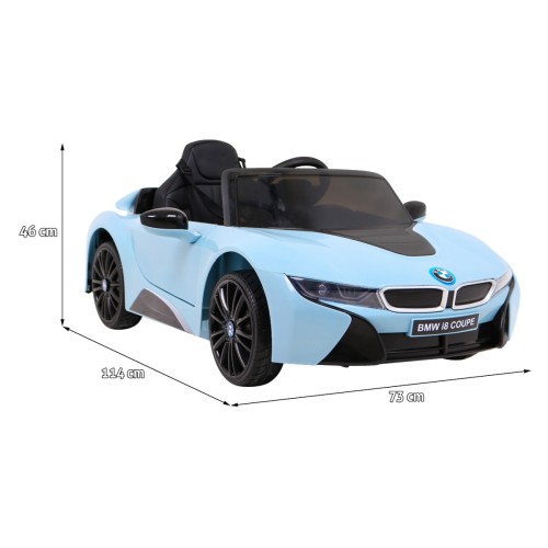 BMW I8 Lift Auto Baterie ovládaná modře + Dálkové ovládání + Pomalý start + 3 bodové pruhy + MP3 USB + LED