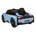 BMW I8 Lift Auto Baterie ovládaná modře + Dálkové ovládání + Pomalý start + 3 bodové pruhy + MP3 USB + LED