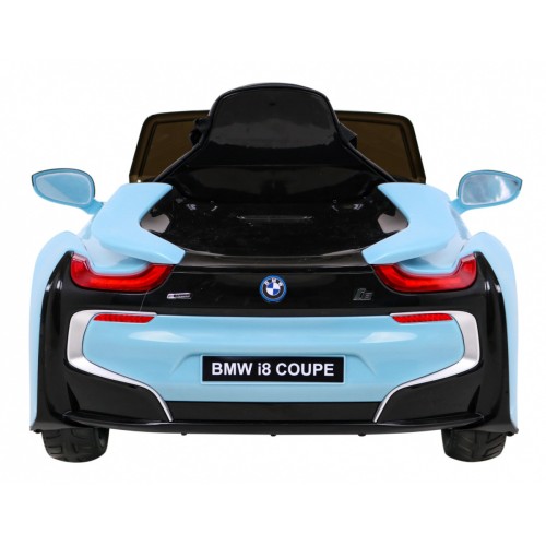 BMW I8 Lift Auto Baterie ovládaná modře + Dálkové ovládání + Pomalý start + 3 bodové pruhy + MP3 USB + LED