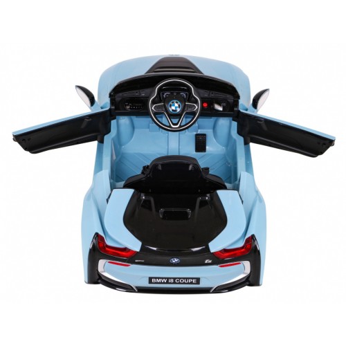 BMW I8 Lift Auto Baterie ovládaná modře + Dálkové ovládání + Pomalý start + 3 bodové pruhy + MP3 USB + LED