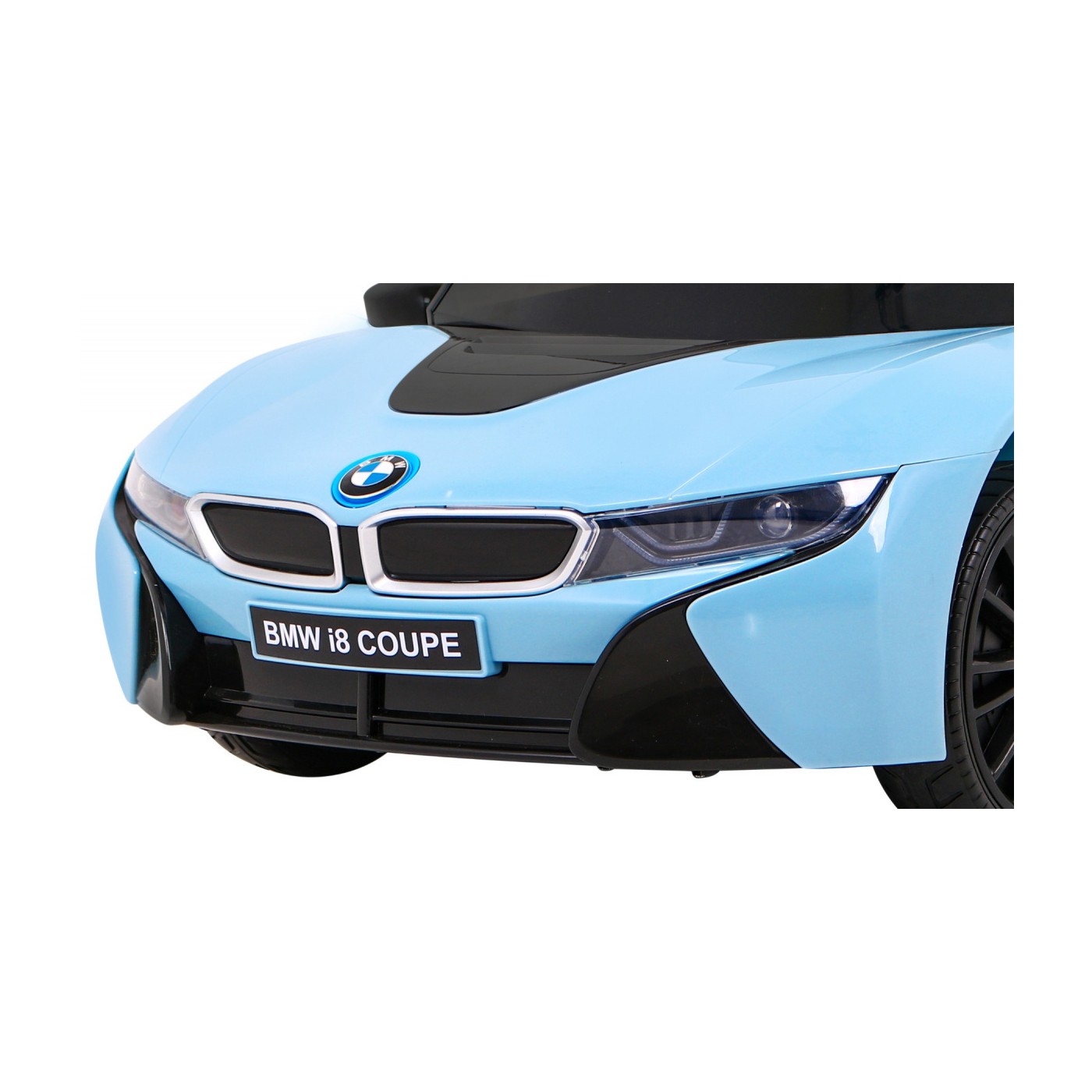 BMW I8 Lift Auto Baterie ovládaná modře + Dálkové ovládání + Pomalý start + 3 bodové pruhy + MP3 USB + LED