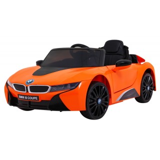BMW I8 Lift Auto Baterie ovládaná oranžově + Dálkové ovládání + Pomalý start + 3 bodové pruhy + MP3 USB + LED