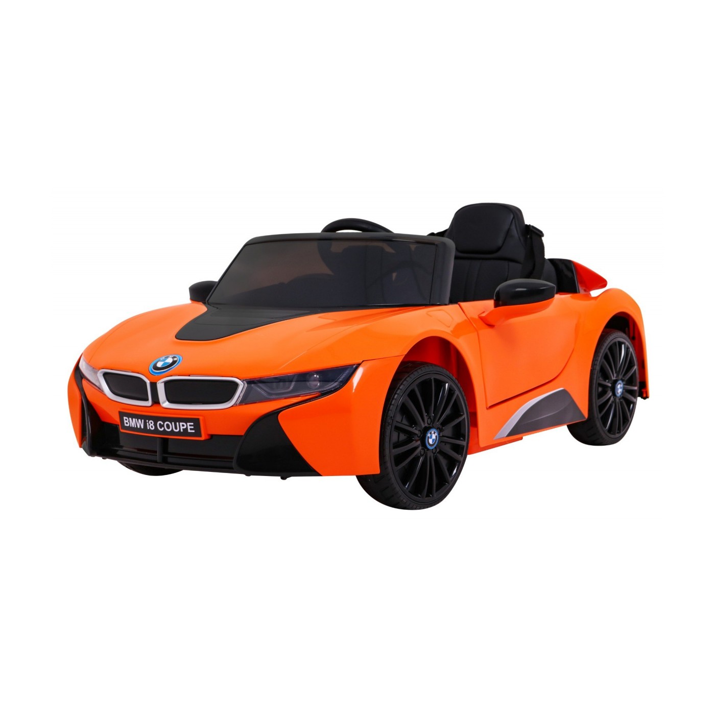 BMW I8 Lift Auto Baterie ovládaná oranžově + Dálkové ovládání + Pomalý start + 3 bodové pruhy + MP3 USB + LED