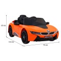 BMW I8 Lift Auto Baterie ovládaná oranžově + Dálkové ovládání + Pomalý start + 3 bodové pruhy + MP3 USB + LED