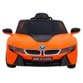 BMW I8 Lift Auto Baterie ovládaná oranžově + Dálkové ovládání + Pomalý start + 3 bodové pruhy + MP3 USB + LED