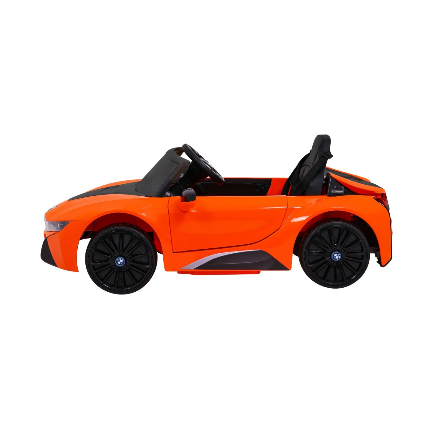 BMW I8 Lift Auto Baterie ovládaná oranžově + Dálkové ovládání + Pomalý start + 3 bodové pruhy + MP3 USB + LED