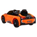 BMW I8 Lift Auto Baterie ovládaná oranžově + Dálkové ovládání + Pomalý start + 3 bodové pruhy + MP3 USB + LED