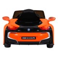 BMW I8 Lift Auto Baterie ovládaná oranžově + Dálkové ovládání + Pomalý start + 3 bodové pruhy + MP3 USB + LED