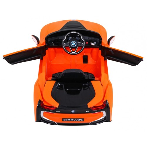 BMW I8 Lift Auto Baterie ovládaná oranžově + Dálkové ovládání + Pomalý start + 3 bodové pruhy + MP3 USB + LED