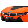 BMW I8 Lift Auto Baterie ovládaná oranžově + Dálkové ovládání + Pomalý start + 3 bodové pruhy + MP3 USB + LED