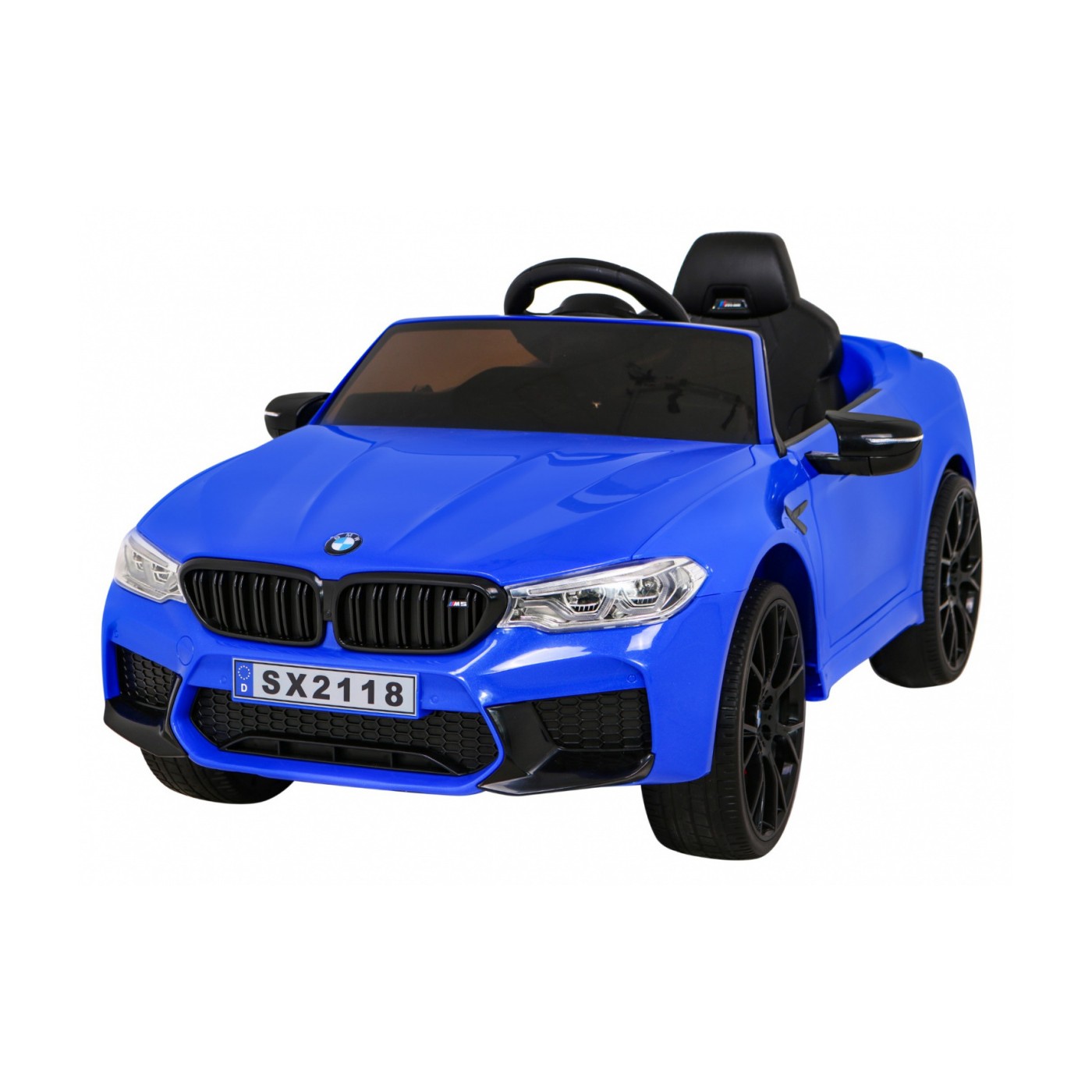 Modré DRIFTOVACÍ vozidlo BMW M5
