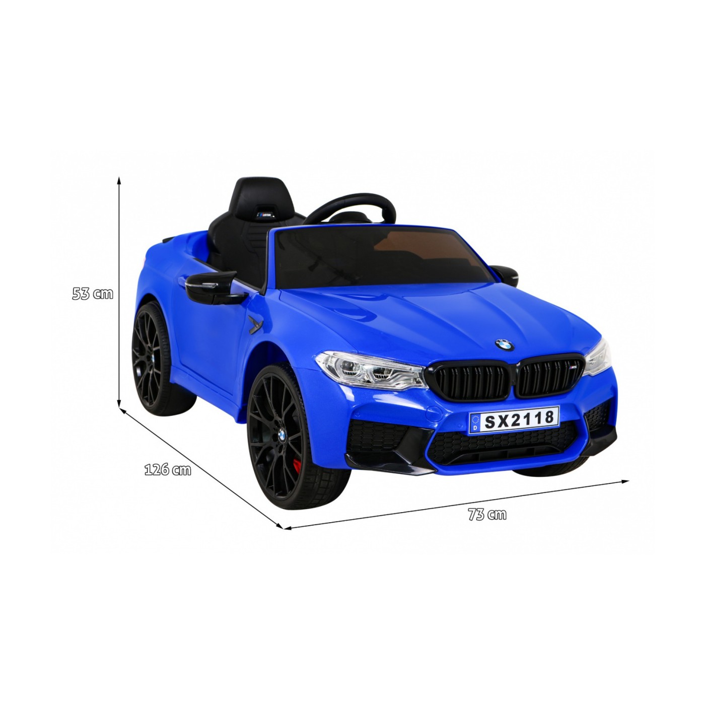 Modré DRIFTOVACÍ vozidlo BMW M5