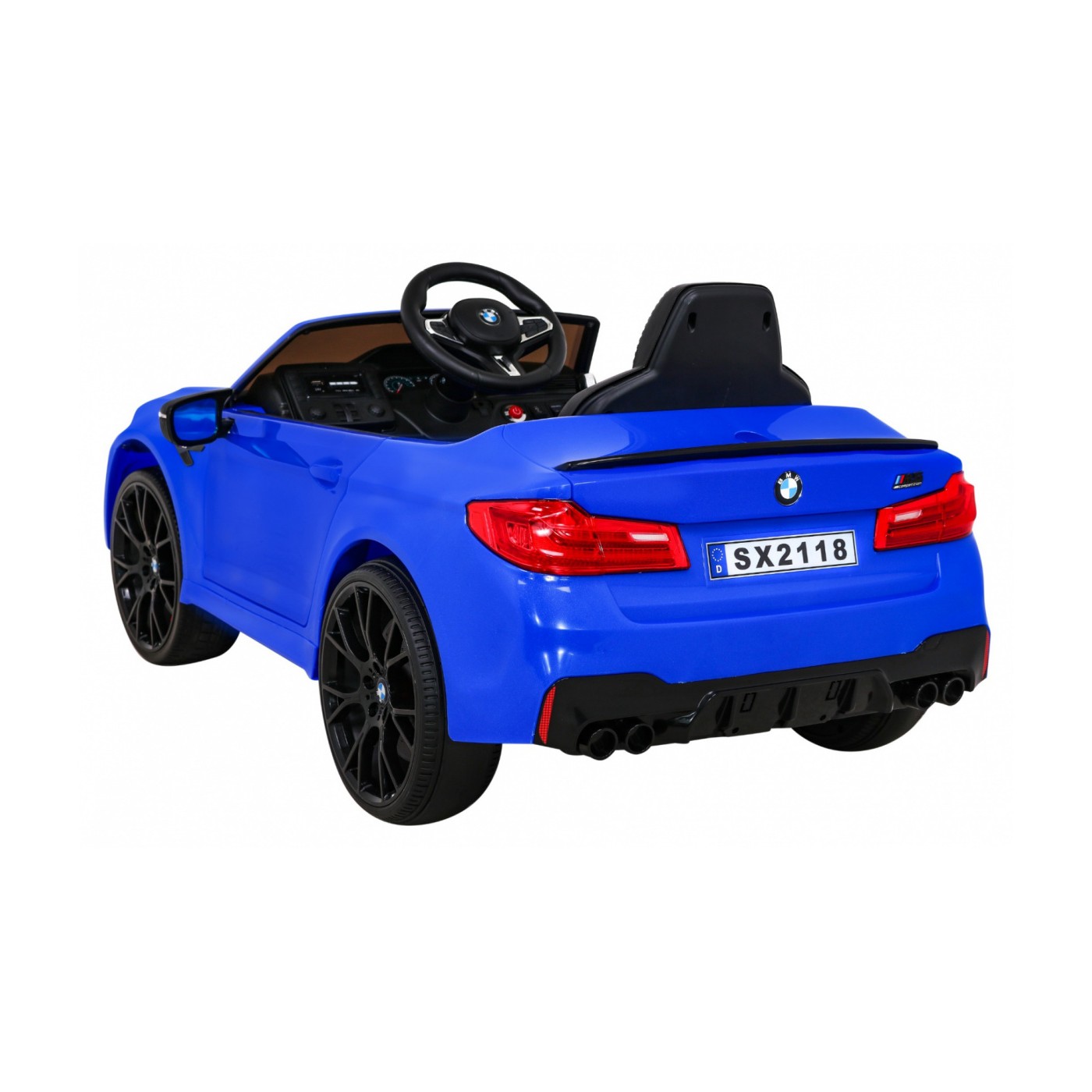 Modré DRIFTOVACÍ vozidlo BMW M5