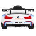 BMW M6 GT3 Dětská baterie do auta Bílá odvzdušňovací zvuk MP3 světla Dálkové ovládání