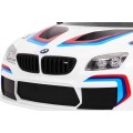 BMW M6 GT3 Dětská baterie do auta Bílá odvzdušňovací zvuk MP3 světla Dálkové ovládání