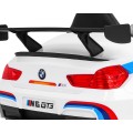 BMW M6 GT3 Dětská baterie do auta Bílá odvzdušňovací zvuk MP3 světla Dálkové ovládání