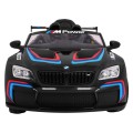 BMW M6 GT3 Dětská baterie do auta černá + přívod vzduchu + MP3 zvuková světla + dálkové ovládání