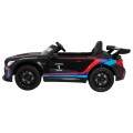 BMW M6 GT3 Dětská baterie do auta černá + přívod vzduchu + MP3 zvuková světla + dálkové ovládání