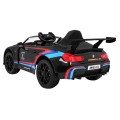 BMW M6 GT3 Dětská baterie do auta černá + přívod vzduchu + MP3 zvuková světla + dálkové ovládání