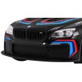 BMW M6 GT3 Dětská baterie do auta černá + přívod vzduchu + MP3 zvuková světla + dálkové ovládání