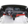 BMW X6M XXL pro 2 děti bílá + dálkové ovládání + eko kůže + pásy + pomalý start + MP3 USB + LED