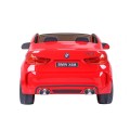BMW X6M XXL pro 2 děti červená + dálkové ovládání + eko kůže + pásy + pomalý start + MP3 USB + LED