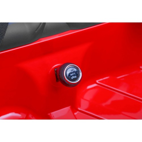 BMW X6M XXL pro 2 děti červená + dálkové ovládání + eko kůže + pásy + pomalý start + MP3 USB + LED