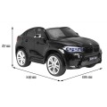 BMW X6M XXL pro 2 děti barva černá dálkové ovládání pásy pomalý start MP3 LED