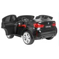 BMW X6M XXL pro 2 děti barva černá dálkové ovládání pásy pomalý start MP3 LED