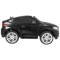 BMW X6M XXL pro 2 děti barva černá dálkové ovládání pásy pomalý start MP3 LED