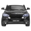 BMW X6M XXL pro 2 děti barva černá dálkové ovládání pásy pomalý start MP3 LED