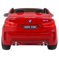 BMW X6M XXL pro 2 děti barva červená dálkové kožené pásy pomalý start MP3 LED