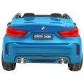 BMW X6M XXL pro 2 děti barva modrá dálkové ovládání pásy pomalý start MP3 LED