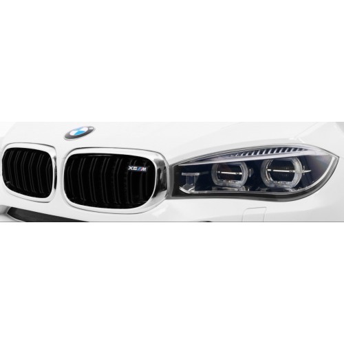 Elektrické dětské auto BMW X6M bílé + dálkové ovládání + EVA + pomalý start + audio panel + LED