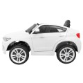 Elektrické dětské auto BMW X6M bílé + dálkové ovládání + EVA + pomalý start + audio panel + LED