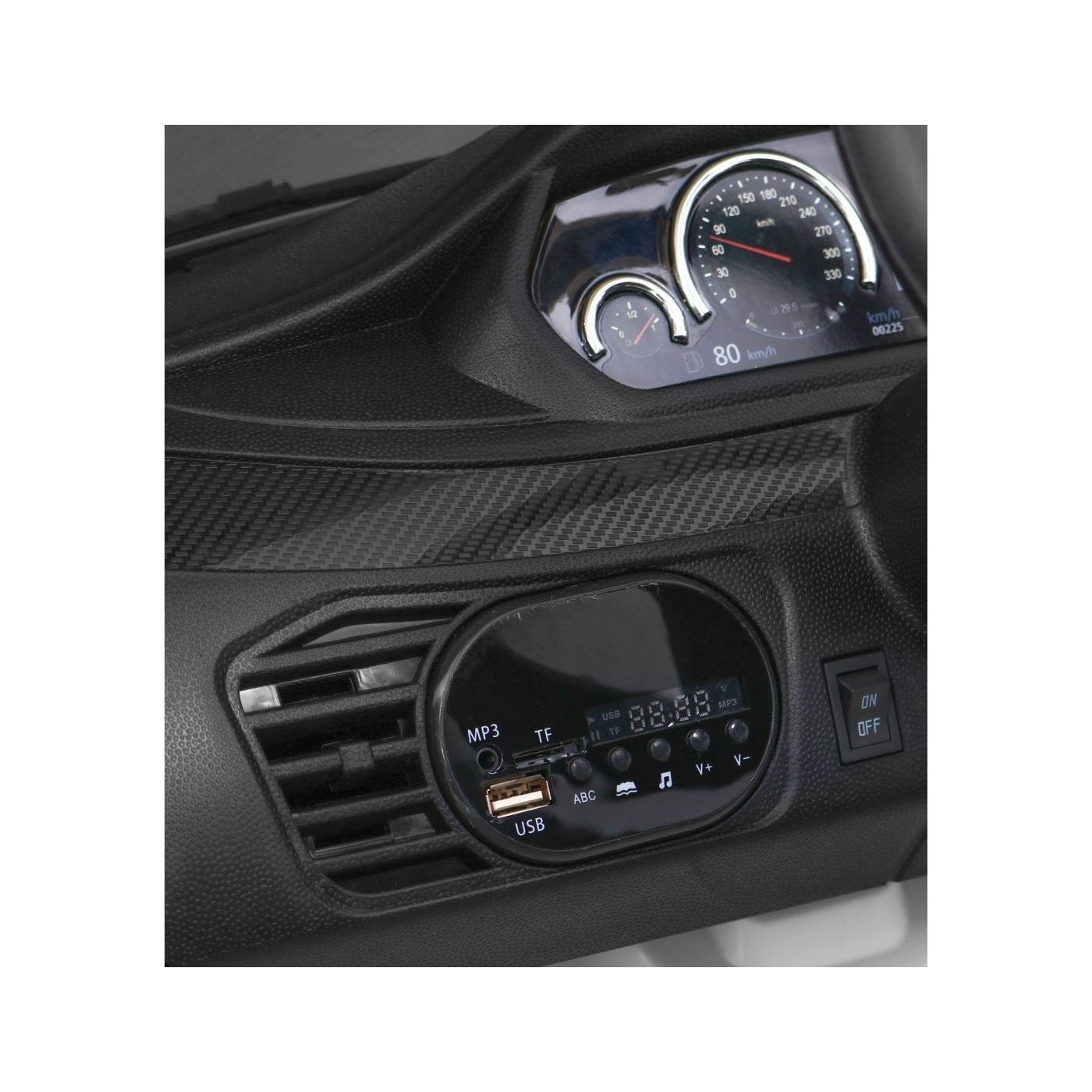 Elektrické dětské auto BMW X6M bílé + dálkové ovládání + EVA + pomalý start + audio panel + LED