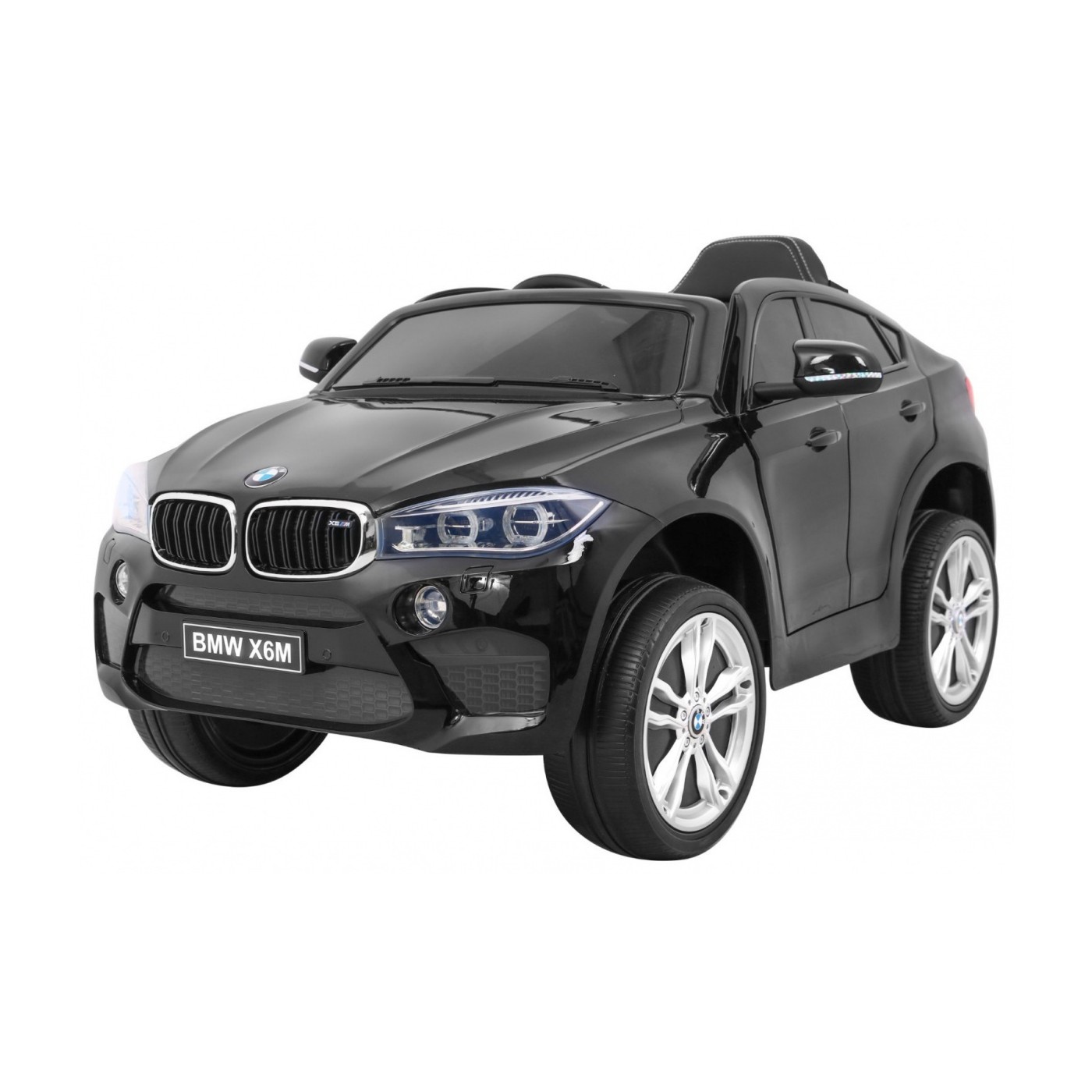 Elektrická barva pro děti BMW X6M černá + dálkové ovládání + EVA + pomalý start + audio + LED