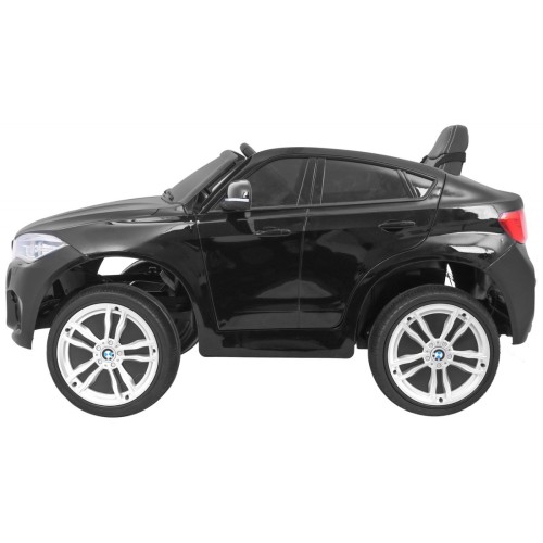 Elektrická barva pro děti BMW X6M černá + dálkové ovládání + EVA + pomalý start + audio + LED
