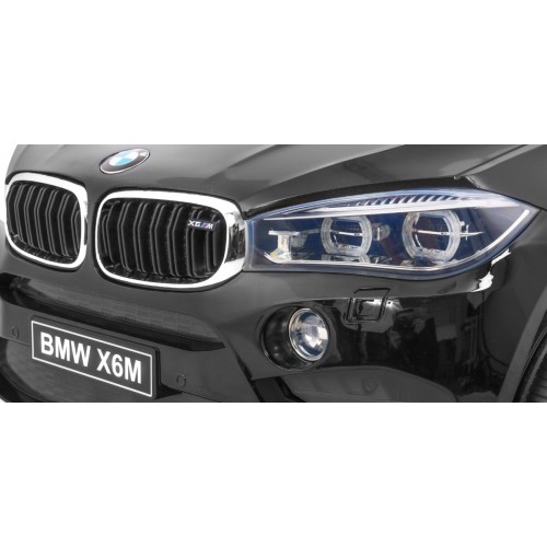 Elektrická barva pro děti BMW X6M černá + dálkové ovládání + EVA + pomalý start + audio + LED