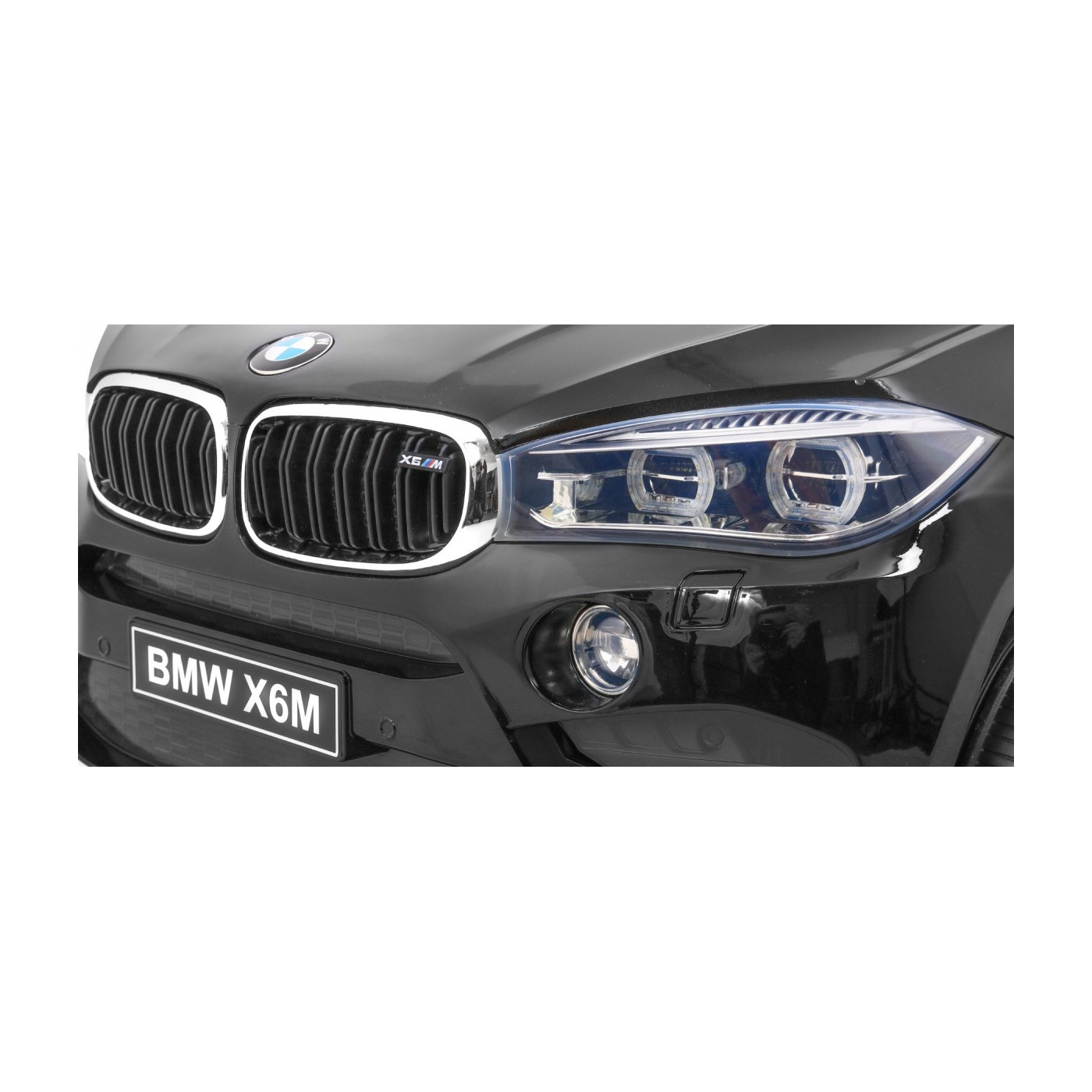 Elektrická barva pro děti BMW X6M černá + dálkové ovládání + EVA + pomalý start + audio + LED