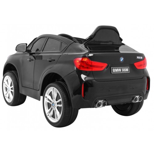 Elektrická barva pro děti BMW X6M černá + dálkové ovládání + EVA + pomalý start + audio + LED