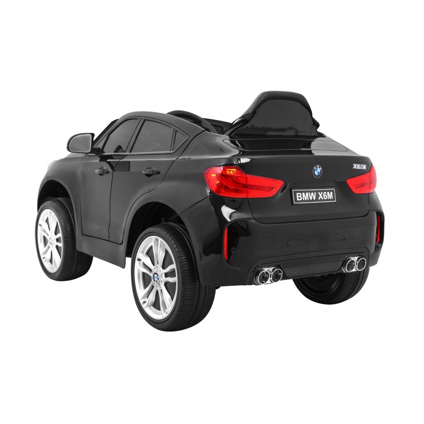 Elektrická barva pro děti BMW X6M černá + dálkové ovládání + EVA + pomalý start + audio + LED