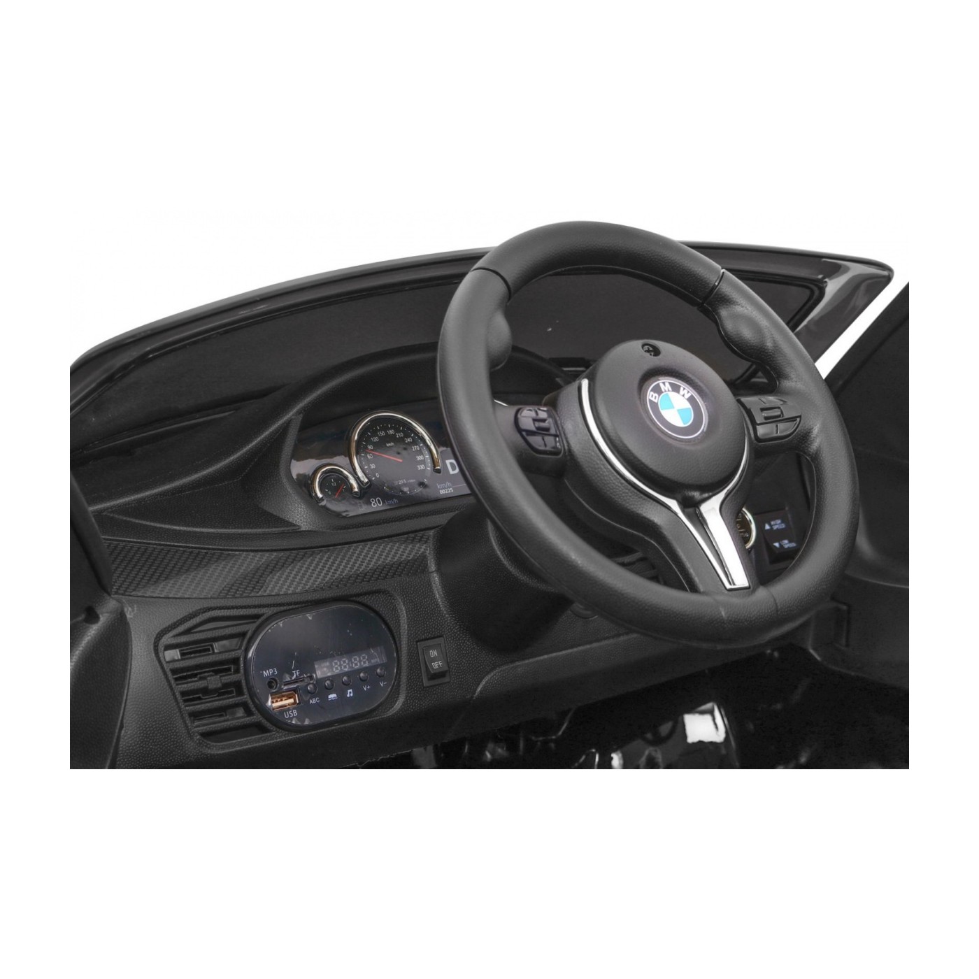 Elektrická barva pro děti BMW X6M černá + dálkové ovládání + EVA + pomalý start + audio + LED