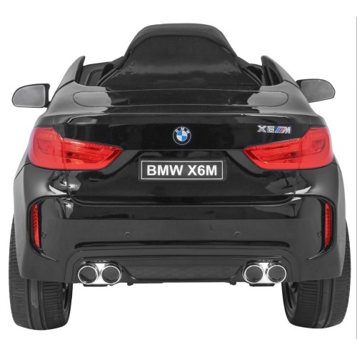 Elektrická barva pro děti BMW X6M černá + dálkové ovládání + EVA + pomalý start + audio + LED