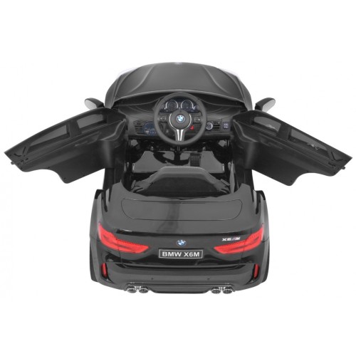 Elektrická barva pro děti BMW X6M černá + dálkové ovládání + EVA + pomalý start + audio + LED