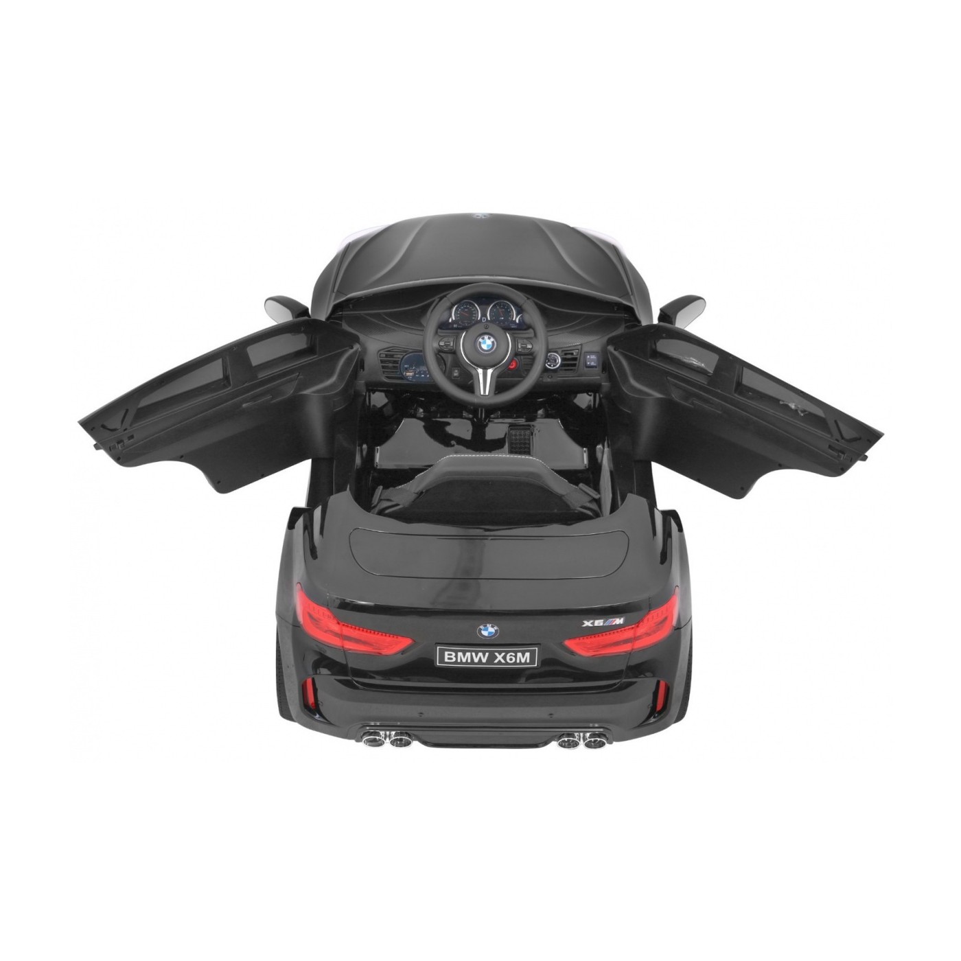 Elektrická barva pro děti BMW X6M černá + dálkové ovládání + EVA + pomalý start + audio + LED