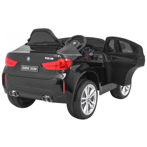 Elektrická barva pro děti BMW X6M černá + dálkové ovládání + EVA + pomalý start + audio + LED